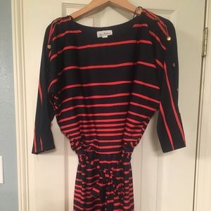 Knee length striped dress